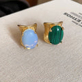 Vintage Oval Open Metal Statement Ring For Women Light Luxury Geometric Index Finger Jewelry view 2