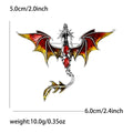 Premium Alloy Enamel Dragon Brooch Pin For Coat Accessories view 3