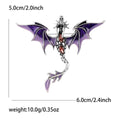 Premium Alloy Enamel Dragon Brooch Pin For Coat Accessories view 4