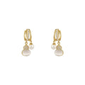 Light Luxury New Chinese Faux Pearl Zircon Cat Eye Gourd Drop Earrings For Women view 5