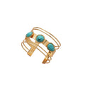 Vintage Iron And Acrylic Round Multilayer Open Bangle For Women Ethnic Light Luxury Jewelry view 5