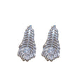 Copper Zircon Feather Tassel Drop Earrings Chic Minimalist Statement Jewelry view 5