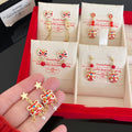 Silver Needle Oil-Drip Lion Dance Tassel Drop Earrings Chinese Style Alloy Elegant Daily Wear Jewelry view 1