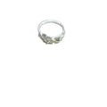 Elegant Korean Copper Flower Geometric Open Bangle Ring For Women view 5