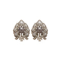 Light Luxury Faux Pearl Teardrop Drop Earrings With Rhinestone Silver Posts French Vintage Style view 5