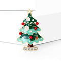 Alloy Enamel Pearl Christmas Tree Brooch Holiday Lapel Pin view 2