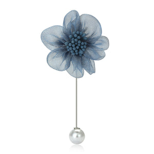 Alloy Pearl Handmade Flower Brooch Pin For Women's Clothing Accessories