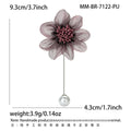 Alloy Pearl Handmade Flower Brooch Pin For Women's Clothing Accessories view 4