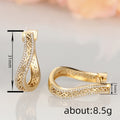 Trendy Women's S Shape Ear Cuffs With Bohemian Court Style Micro Pave Hollow Irregular Design Earrings view 4