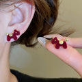 Silver Needle Flocked Pony Stud Earrings New Chinese Retro Zodiac Animal Light Luxury Jewelry view 3