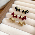 Silver Needle Flocked Pony Stud Earrings New Chinese Retro Zodiac Animal Light Luxury Jewelry view 2