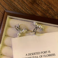 Sparkling Zircon Faux Pearl Geometric Round Clip-on Earrings For Women Elegant No Piercing Ear Cuffs view 4