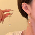 New Chinese Horse Coin Tassel Faux Pearl Drop Earrings For Women Elegant Daily Jewelry view 3