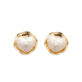 16K Gold Plated Silver Post Heart Faux Pearl Stud Earrings For Women Elegant OL Style view 5