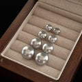 French Retro Faux Pearl Stud Earrings For Women Round Geometric Light Luxury Daily Jewelry view 2