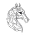Alloy Horse Brooch Pin For Suit And Coat Decoration view 5