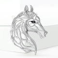 Alloy Horse Brooch Pin For Suit And Coat Decoration view 3