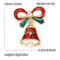 Alloy Rhinestone Bell Brooch For Christmas Festival Apparel Decoration view 5