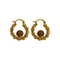 Maillard Style Resin Round Geometric Earrings, Retro Light Luxury Elegant Ear Cuffs view 5