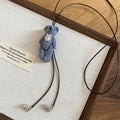 Light Luxury Fabric Teddy Bear Pendant Sweater Necklace Cartoon Animal Fashion Jewelry view 2
