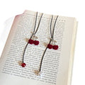 Light Luxury Flocked Cherry Faux Pearl Sweater Necklace Casual Winter Choker view 5