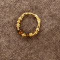 18K Gold Plated Tiger Eye Elastic Ring For Women view 3