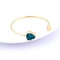 Gold Tone Arrow and Crystal Cluster Open Cuff Bracelets in Three Colors view 3