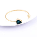 Gold Tone Arrow and Crystal Cluster Open Cuff Bracelets in Three Colors view 7