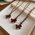Light Luxury Alloy Zircon Flocked Horse Pendant Sweater Necklace For Women view 2