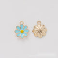 Daisy Flower Enamel Metal Charm in Seven Petal Colors view 6