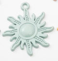 Pastel Sun Face Metal Charm Pendant For Jewelry Making view 7