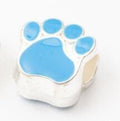 Paw Print Large Hole Bead in Nine Enamel Color Options view 6