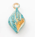 Textured Spiral Shell Pendant Charm in Four Enamel Colors view 3