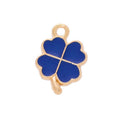 Enamel Clover Charm with a four-leaf clover face with gold-tone edging in 8 Metal Finishes view 8