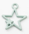 Open Star Charm with Small Star Accent in Five Pastel Colors view 4