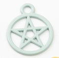 Round Star Frame Metal Charms in 5 Pictured Finishes view 4