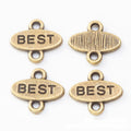 FRIENDS BUDS BEST Oval Metal Connector Charms Jewelry Component view 7