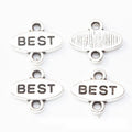 FRIENDS BUDS BEST Oval Metal Connector Charms Jewelry Component view 11