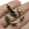 27x16mm 2.4g Multicolor Zinc Alloy High Heel Shoe Charm Pendant for DIY Necklace Bracelet Making