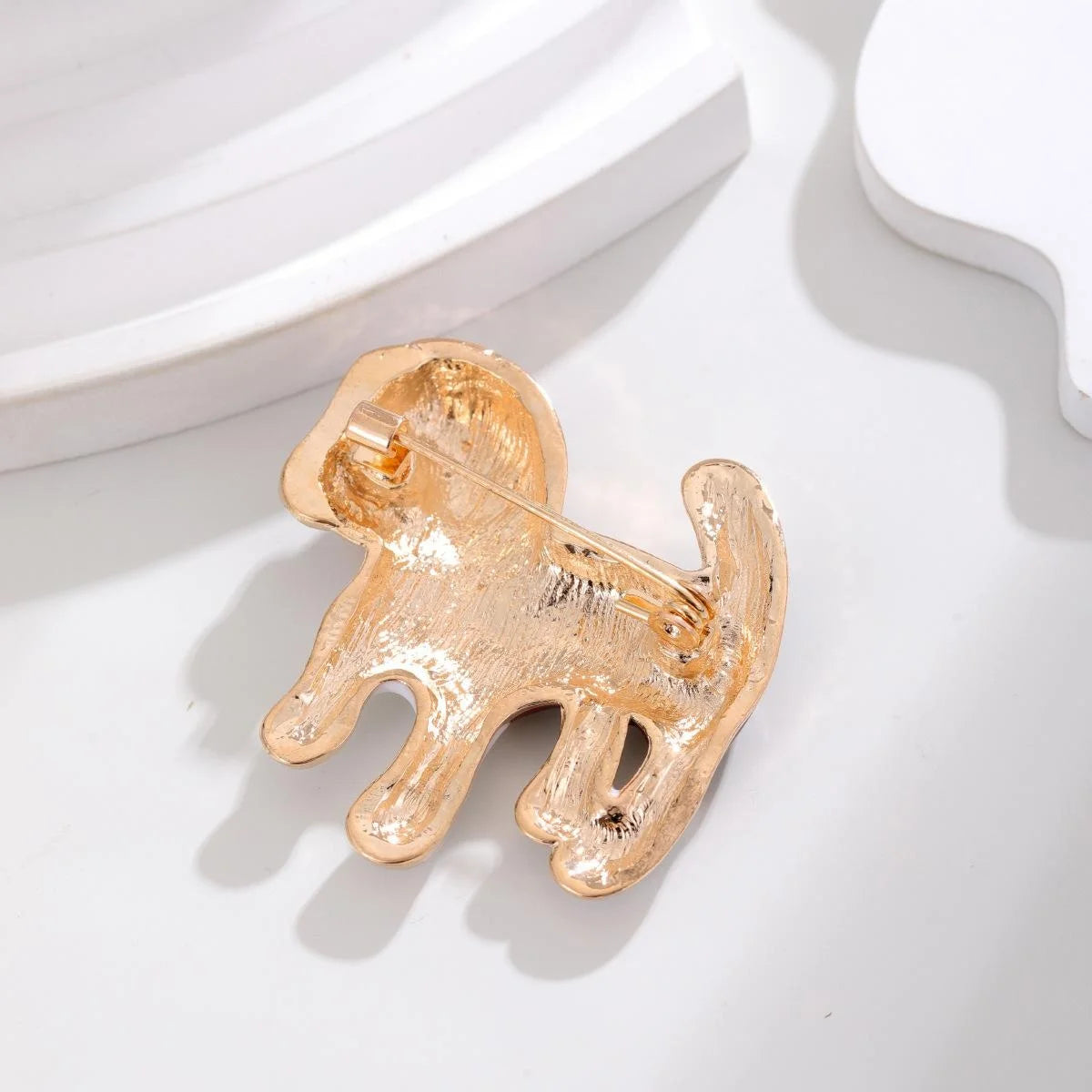 Cute Cartoon Puppy Enamel Alloy Brooch, Animal Dog Lapel Pin Corsage For Women's Suit Accessory Gift