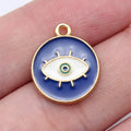 16x18mm 1.4g Multicolor Zinc Alloy Evil Eye Charm Pendant for DIY Necklace Bracelet Jewelry Making