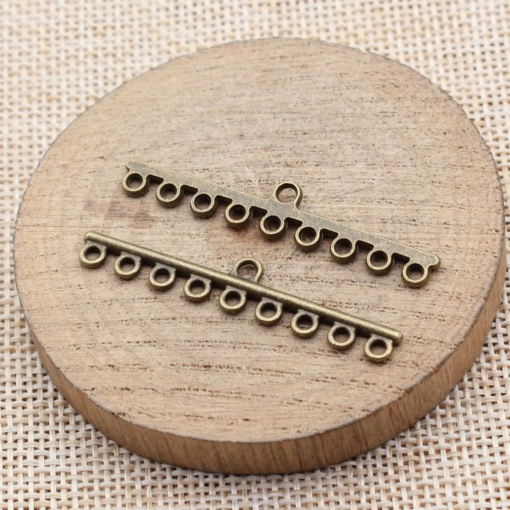 45x8.6mm 1.5g Zinc Alloy Multi Hole Earring Connector Charm for DIY Dangle Earrings Jewelry Making