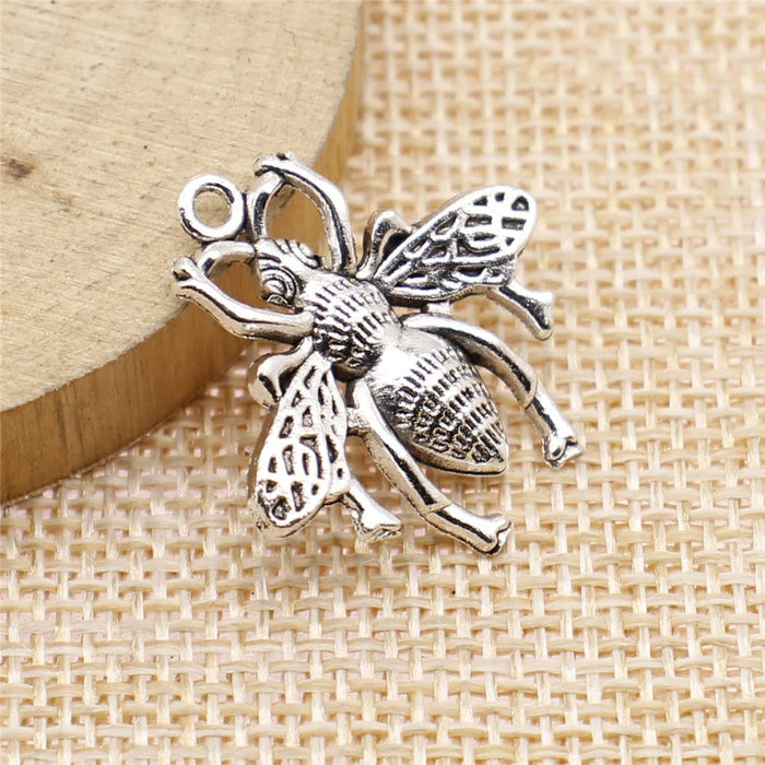 24x25mm 2.4g Multicolor Zinc Alloy Bee Charm Pendant for DIY Necklace Bracelet Making
