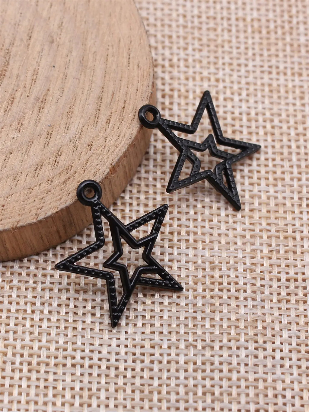 23x20mm 0.9g Black Electrophoretic Zinc Alloy Spider Star Charm Pendant for DIY Halloween Jewelry