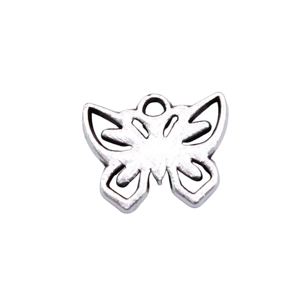 12x10mm 0.6g Multicolor Zinc Alloy Butterfly Charm Pendant for DIY Necklace Bracelet Jewelry Making