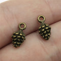 12x7x7mm 0.8g Multicolor Zinc Alloy Pine Cone Charm Pendant for DIY Necklace Bracelet Jewelry Making