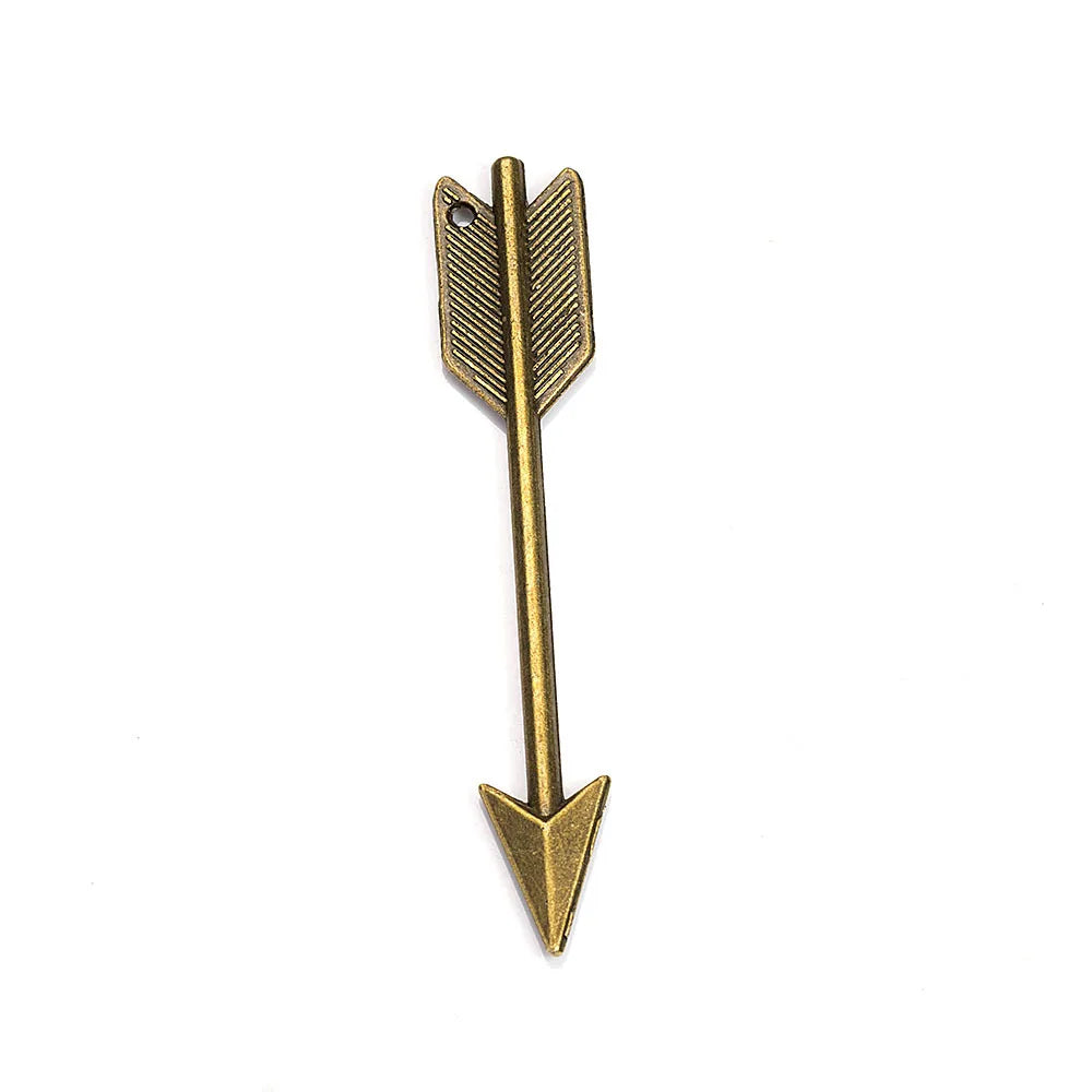 64x12MM Zinc Alloy Arrow Charm Pendant for DIY Necklace Bracelet Jewelry Making