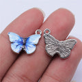 19x15mm 1.35g Multicolor Zinc Alloy Butterfly Charm Pendant for DIY Earring Bracelet Jewelry Making