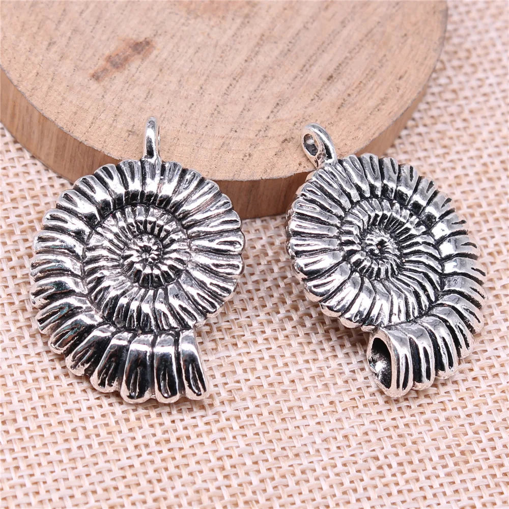36x27mm 12.7g Multicolor Zinc Alloy Conch Shell Charm Pendant for DIY Necklace Making