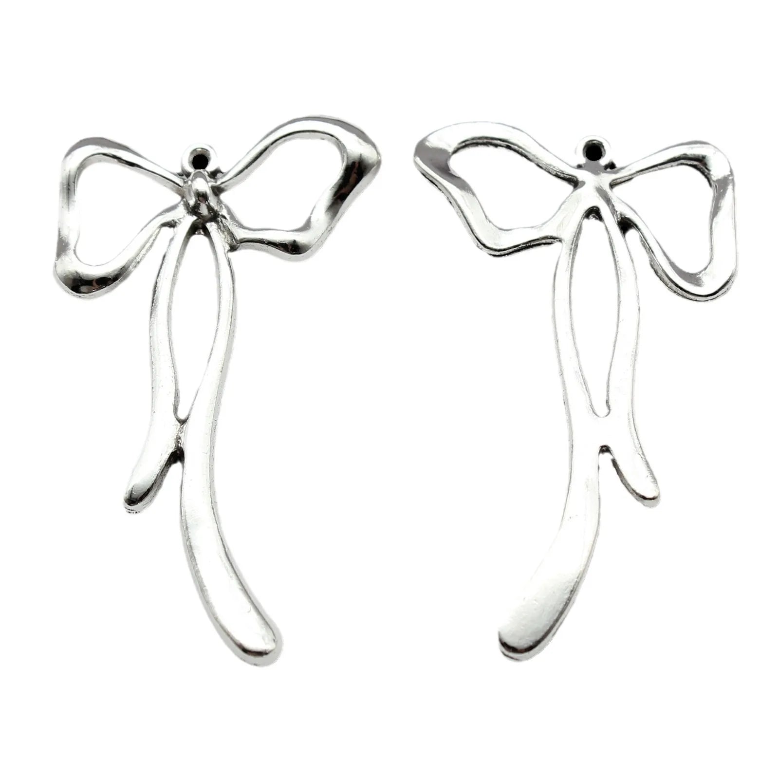 45x26mm 3.2g Zinc Alloy Bow Butterfly Charm Pendant Jewelry Findings for DIY Princess Style Accessories